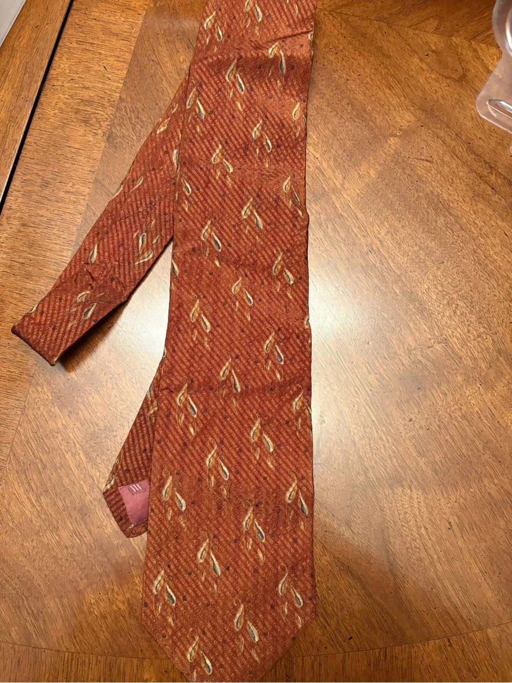 Joseph Abboud Classic Rust Patterned Men's Tie